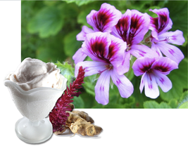 Ginger with geranium gelato.